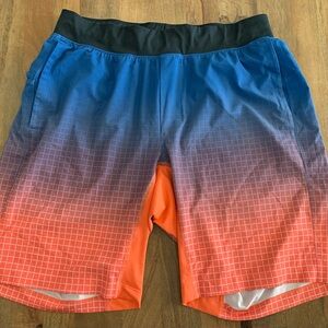 lululemon athletica Blue and Orange Athletic Shorts